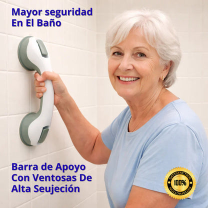 Barra De Apoyo Antideslizante Para Baño Con Ventosa - Seguridad Para La Familia