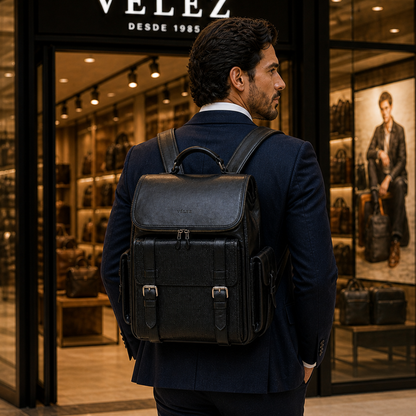 Bolso Vlz De Cuero Para Hombre. Elegancia Y Durabilidad